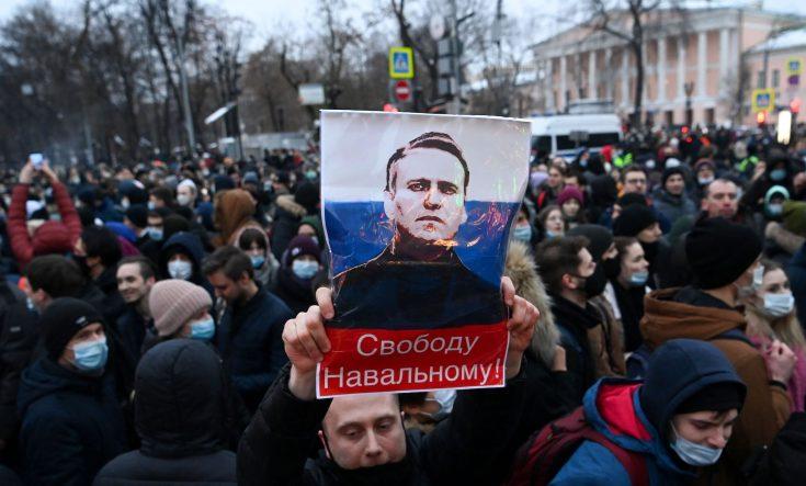 مظاهرات في روسيا تطالب بالافراج عن نافالني