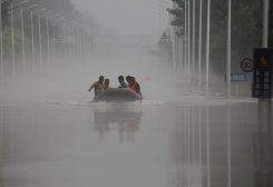 فيضانات جراء الأمطار الغزيرة في الصين