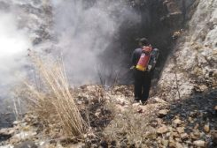 صورة من مكان الحريق في منطقة القطراني